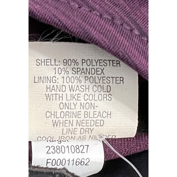 Mossimo Purple Black Twist Front Ruffle Removable Strap Bikini Top Size Medium - Picture 4 of 5